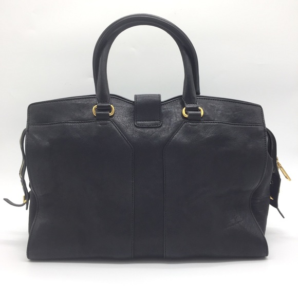 YSL Yves Saint Lauren Cabas Chyc Y Leather Handbag Tote Bag - Picture 4 of 16